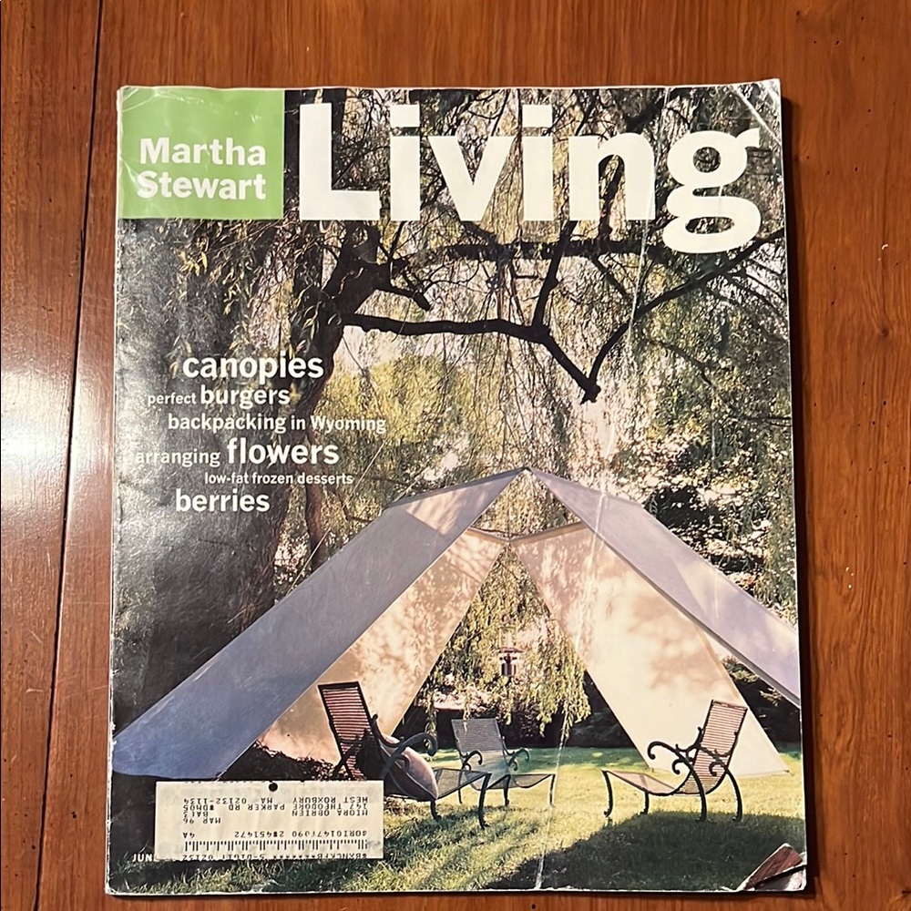 Martha Stewart Living Magazine with Green and Cream Cover